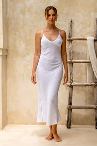 Marseille Midi Dress / White
