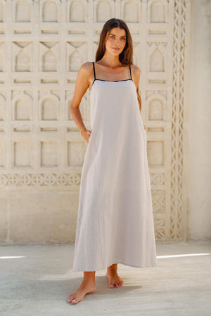 Akari Midi Dress - Natural
