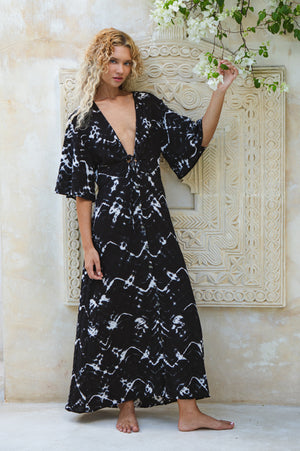 Alexis Maxi Dress - Black Batik