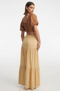 Katie  Maxi Skirt / Safron Blossom
