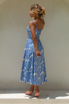 Cella Midi Dress / Ocean Bloom