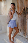 Kinsley Shorts / Dark Blue Stripes