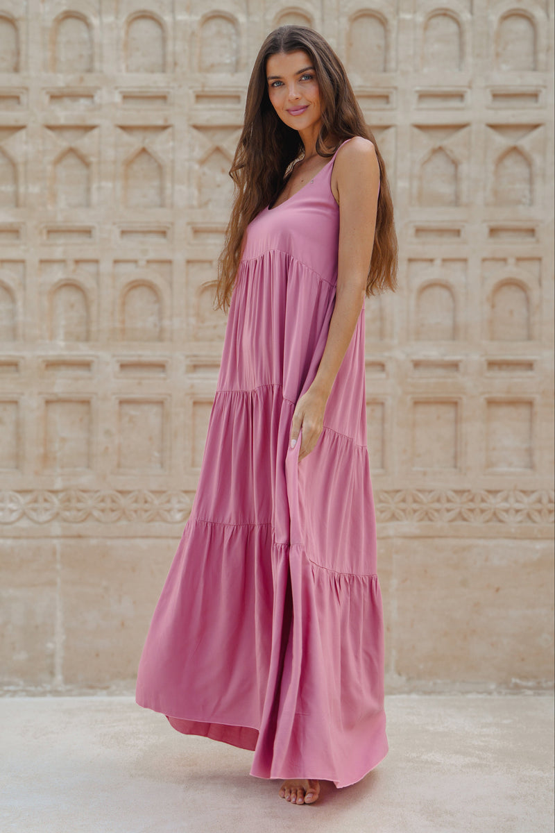 Naomi Maxi Dress / Coral