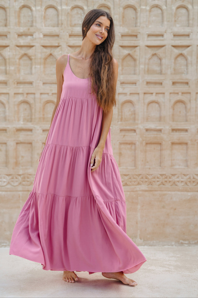 Naomi Maxi Dress / Coral