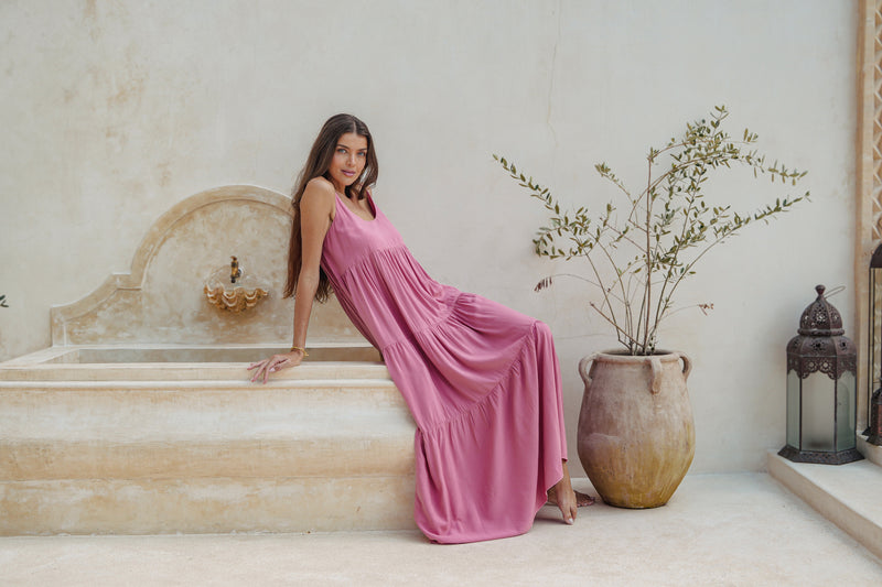 Naomi Maxi Dress / Coral