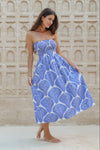 Lennox Midi Dress / Ocean Bloom