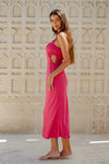 Eliza Midi Dress / Hot Pink