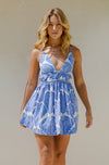 Bella Mini Dress / Ocean Bloom
