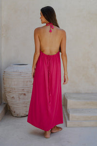 Lenny Maxi Dress / Hot pink