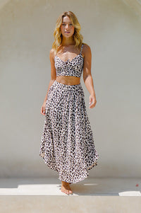 Naia Midi Skirt / Leopard