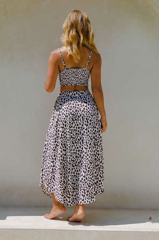 Naia Midi Skirt / Leopard