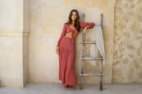 Shadi Maxi Skirt / Coral