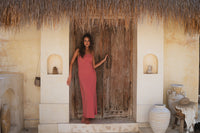 Eliza Midi Dress / Coral