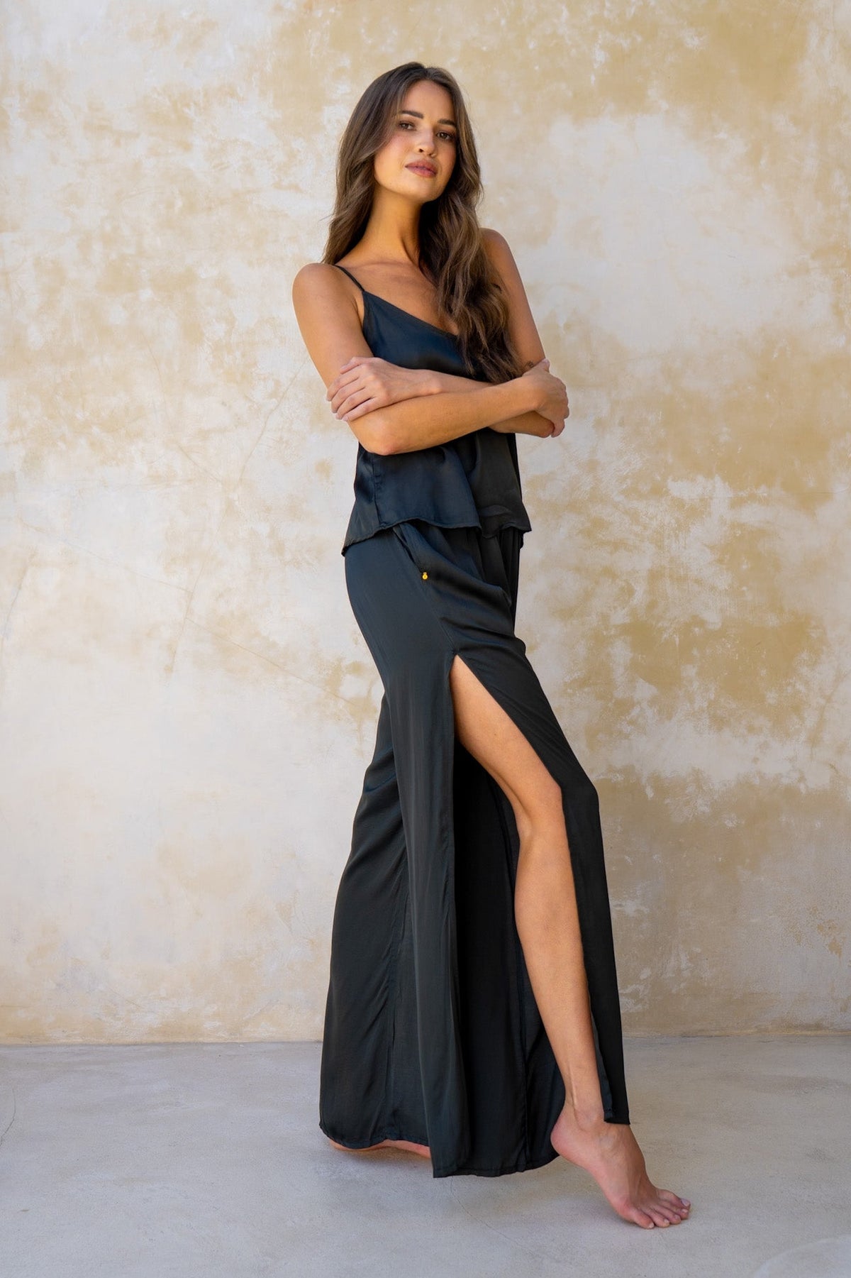 Jola Long Pants / Green Bottle