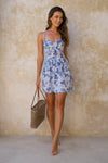 Mailee Mini Dress / Indigo Petal
