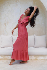 Rea Maxi Dress / Coral