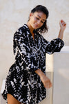 Dove Tunic / Black Batik Tunic