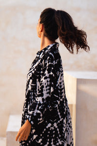 Dove Tunic / Black Batik Tunic