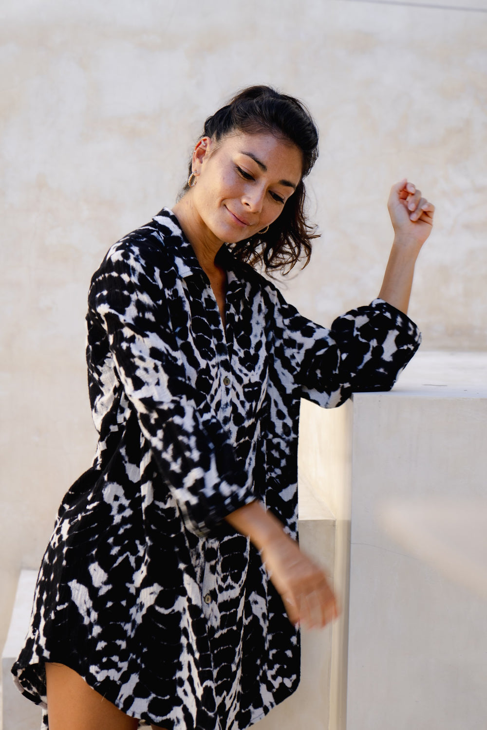 Dove Tunic - Black Batik
