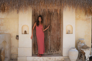 Eliza Midi Dress - Coral