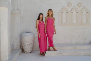 Eliza Midi Dress - Hot Pink