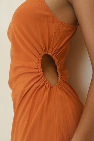 Eliza Midi Dress - Orange