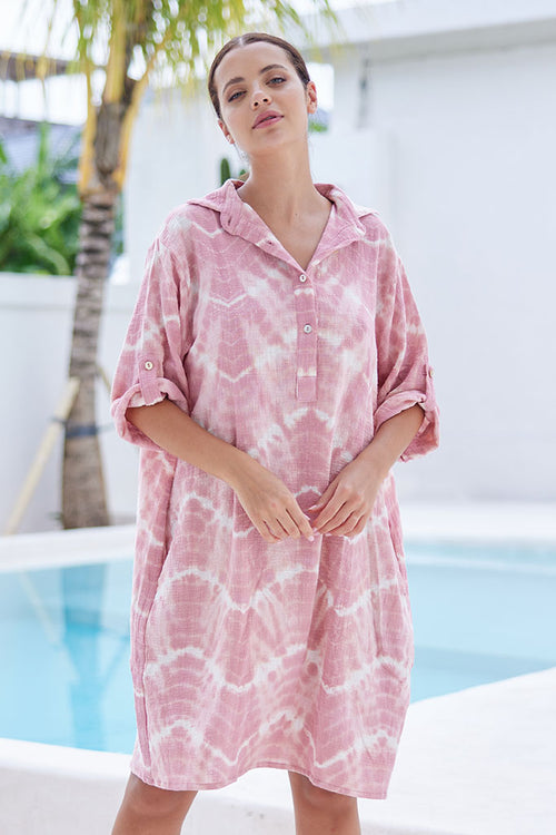 Frances Midi Dress / Rose Batik