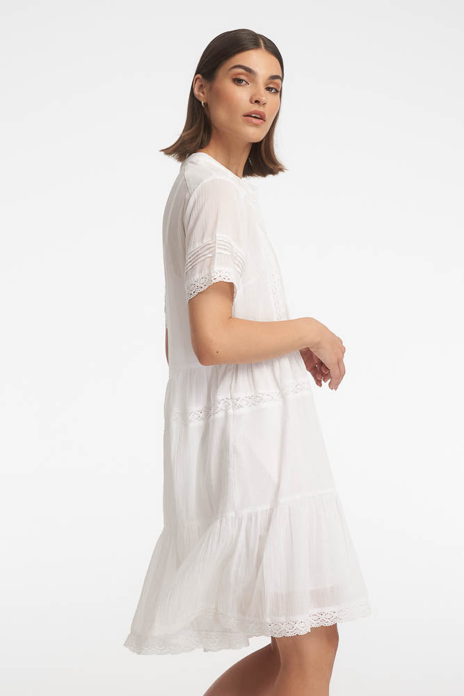 Janice  Midi Dress / White