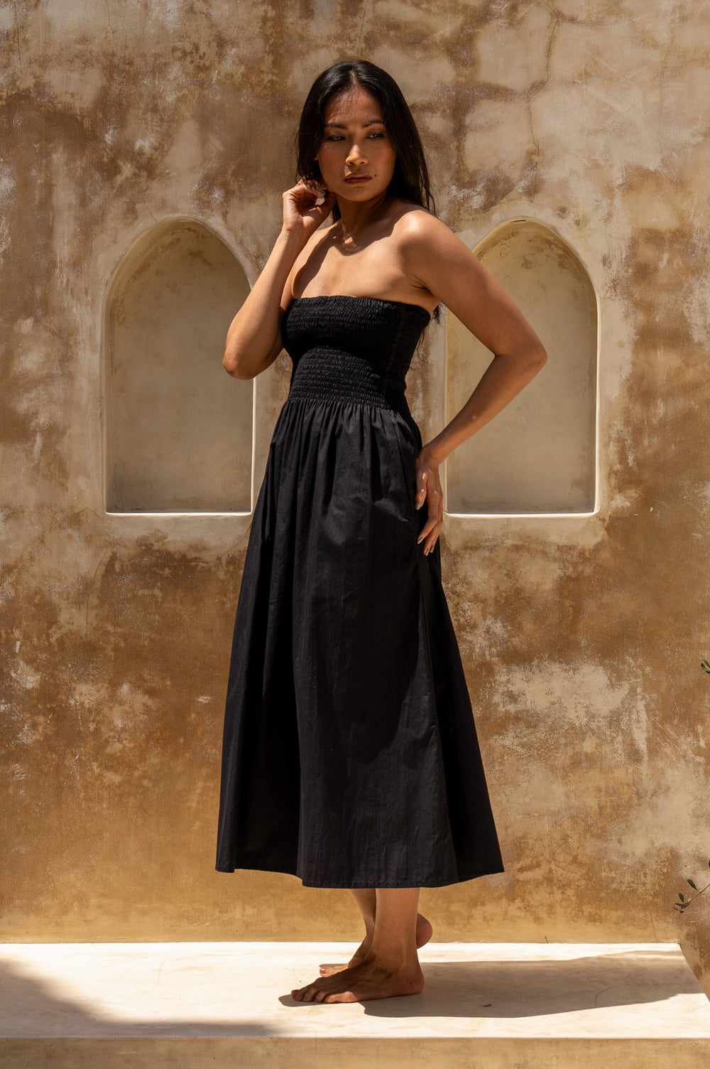 Lennox Midi Dress - Black