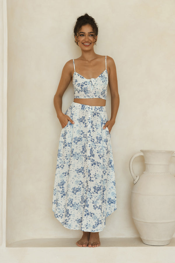 Naia Skirt - Indigo Petal