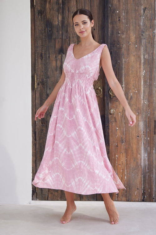 Stefia Midi Dress / Rose Batik