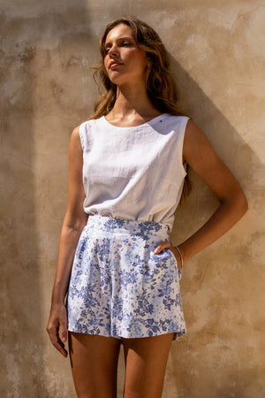 Kinsley Shorts - Indigo Petal
