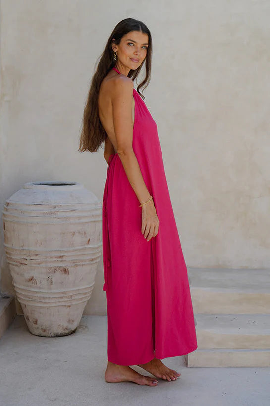 Lenny Maxi Dress - Hot Pink