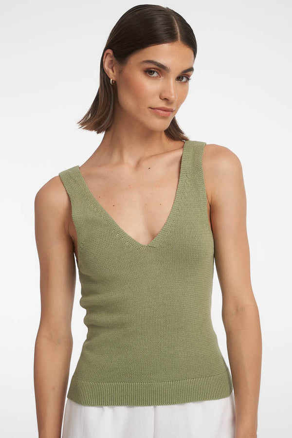 Isabel Knit Top - Moss