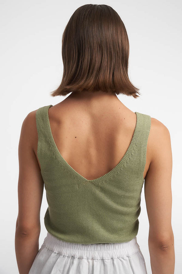 Isabel Knit Top - Moss