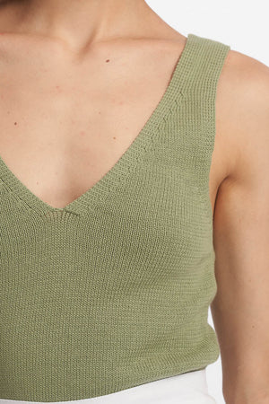 Isabel Knit Top - Moss