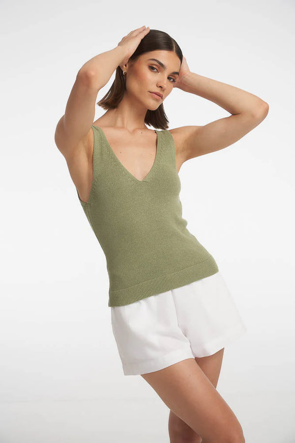 Isabel Knit Top - Moss