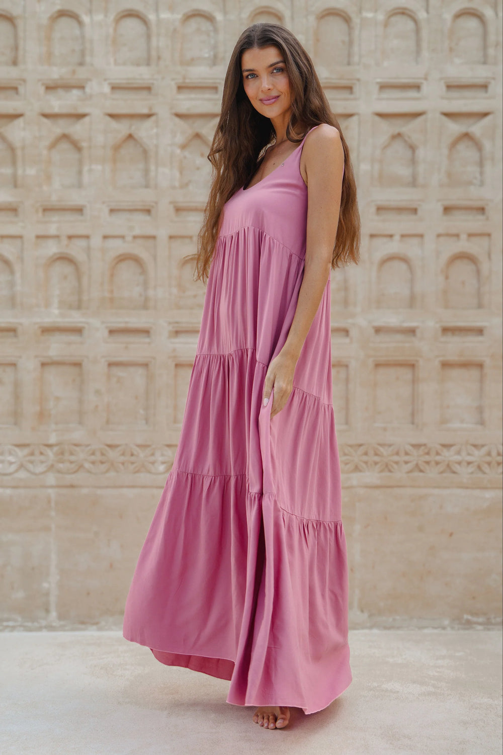 Naomi Maxi Dress - Coral