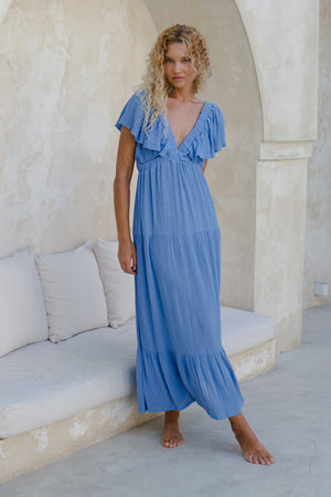 Rea Maxi Dress - Blue