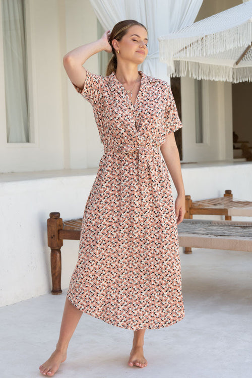 Aveline Midi Dress / Passion