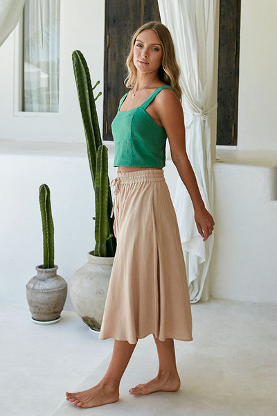 Pippa Midi Skirt / Sand